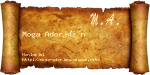 Moga Adorján névjegykártya